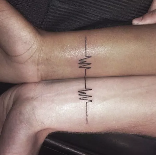 heartbeat line tattoo