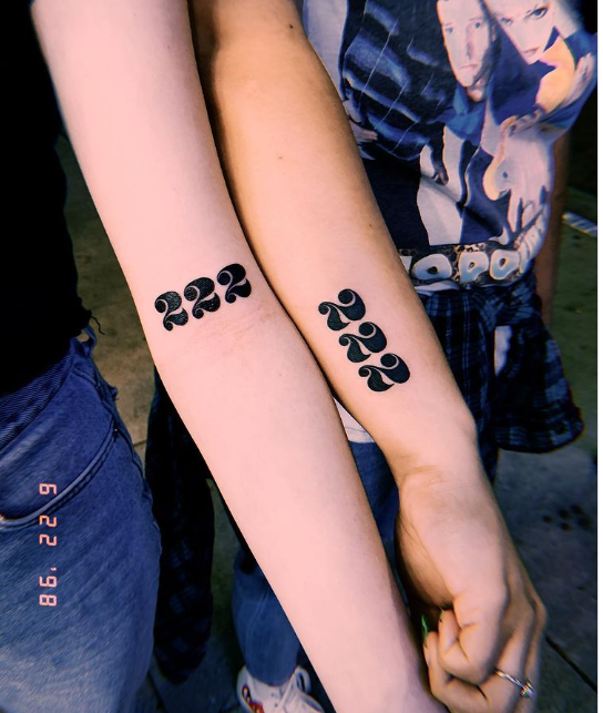 matching 222 tattoo